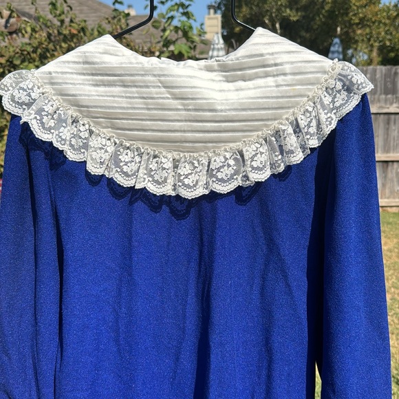 Nos Vintage Komar Blue Velvety Zip Robe L USA Made - Picture 7 of 12